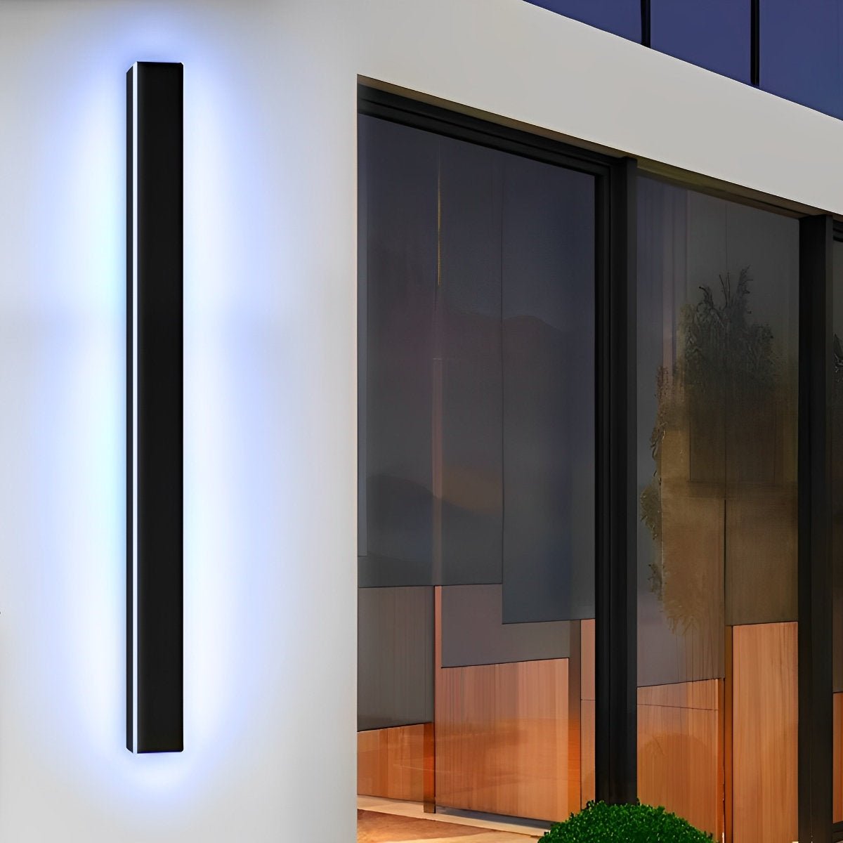 Black Long Strip LED RGB IP65 Waterproof Outdoor Wall Mount Lighting