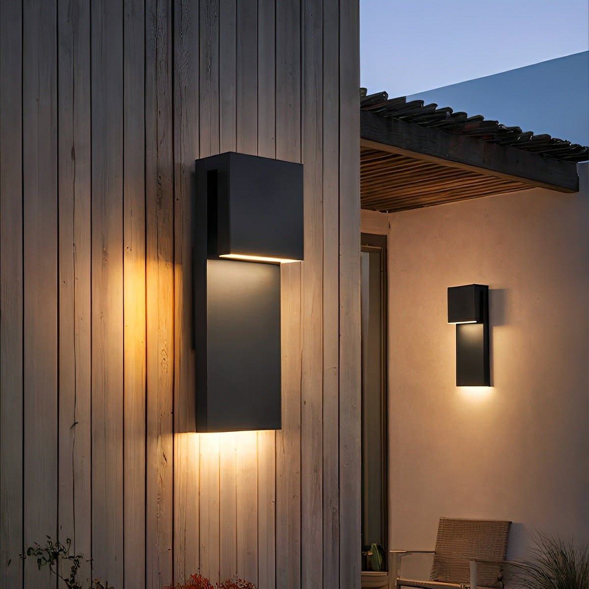 Modern Waterproof Tiered LED Outdoor Wall Lights