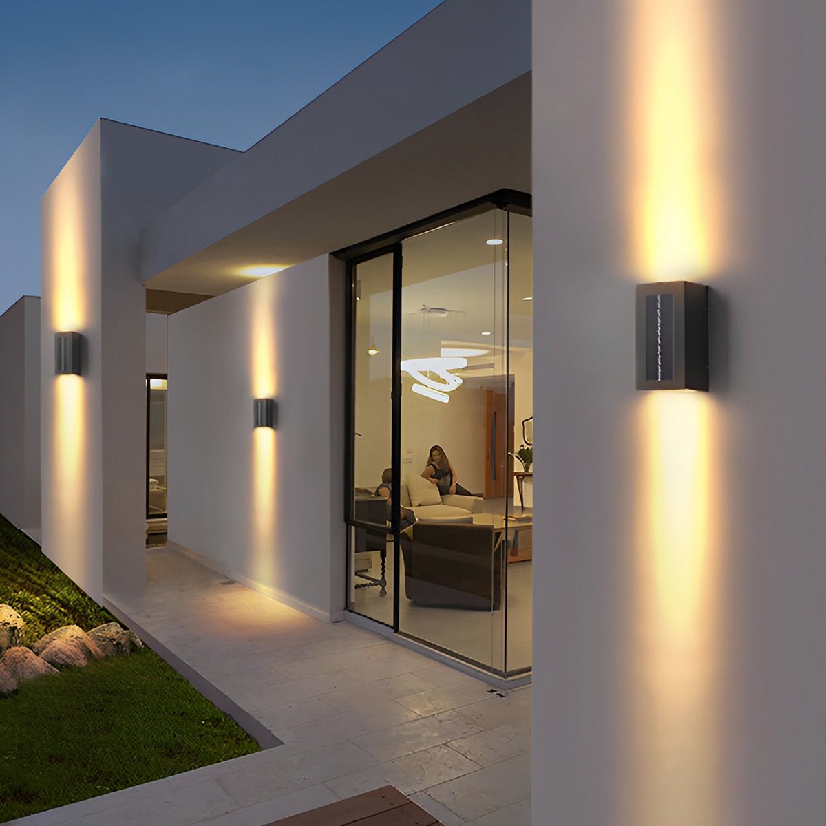 Rectangular Waterproof Up and Down Lights LED Modern Wall Sconce Lighting